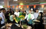 آیین پرچم‌گردانی بارگاه مطهر رضوی در مجتمع قضایی شهید مفتح برگزار شد